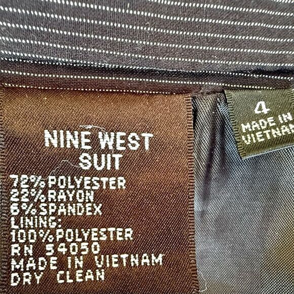 Nine West 2-Piece Peplum Pinstripe Blazer & Skirt Set 4 - Picture 2 of 7